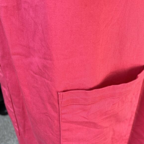 Calvin Klein Sleeveless Sheath Dress Hot Pink Pockets Lace Up V-Neck Size 10 - Picture 8 of 9